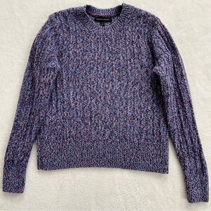 Banana Republic XS Ribbed Purple Haze Multi Wool Cashmere Blend Sweater